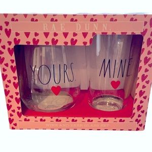 Rae Dunn Wine & Beer Glass Set YOURS MINE
Graphics Anniversary Wedding LOVE